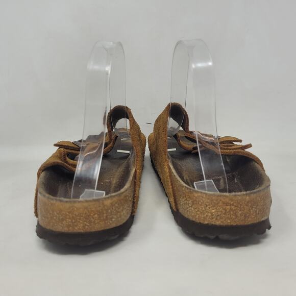 Birkenstock Arizona Sandals Mens EU43 US10 Brown Suede Slides Slip On Comfort - Picture 3 of 9